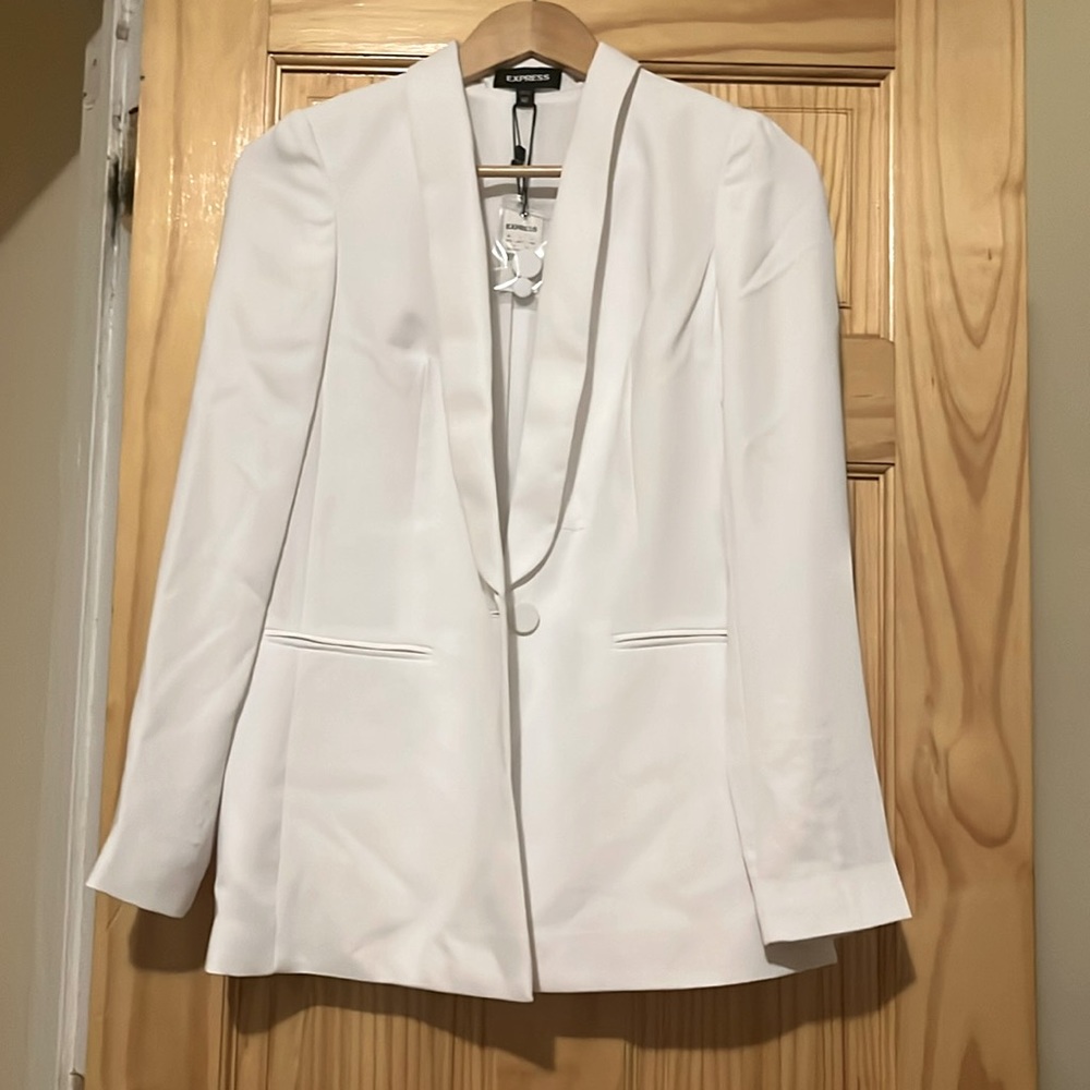 size XXS(unworn), white express blazer